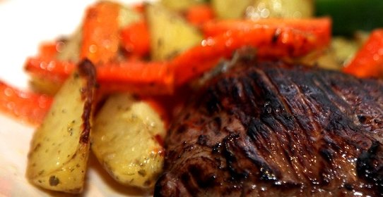 Ромштекс с овощами