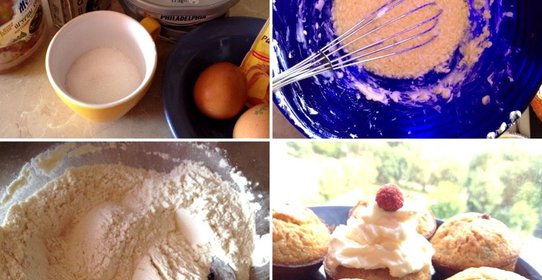 Земляничные капкейки с кремом из филадельфии