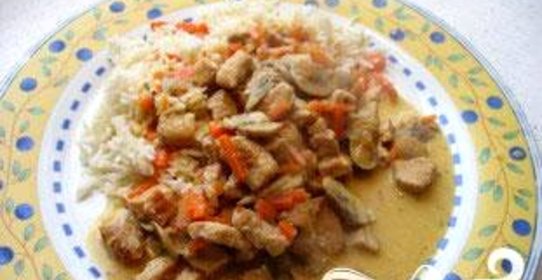 Тушеное мясо телятины