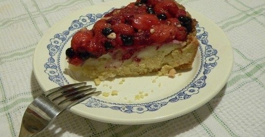 Песочный пирог с творогом