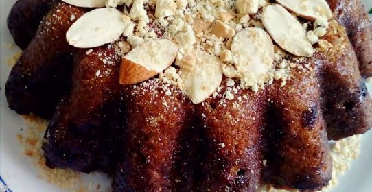 Хлебный пирог с черникой