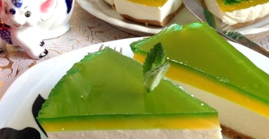 Желейный торт без выпечки