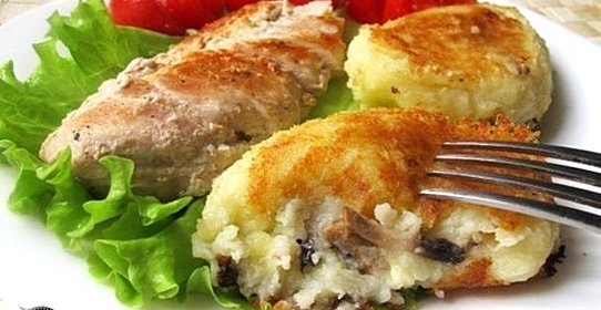 Картофельные зразы с шампиньонами