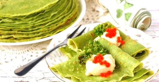 Шпинатные блины