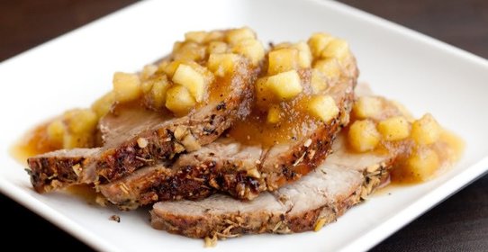 Свинина в яблочном соусе