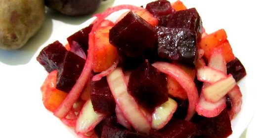 Салат из свеклы и картофеля