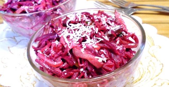 Салат свекольный с сердечками и желудками