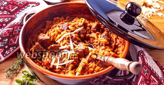 Баранина с макаронами по-гречески