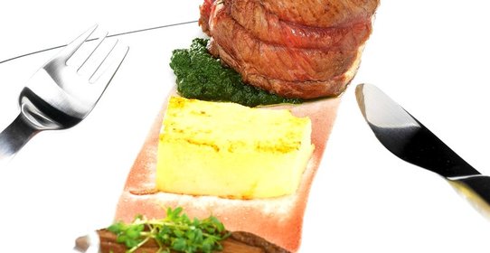 Говяжьи миньоны с белыми грибами и картофелем