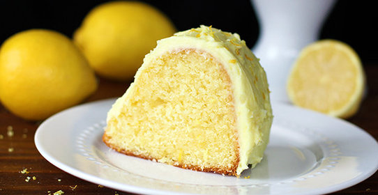 Лимонный пирог с глазурью
