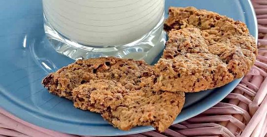 Мягкое овсяное печенье с шоколадом