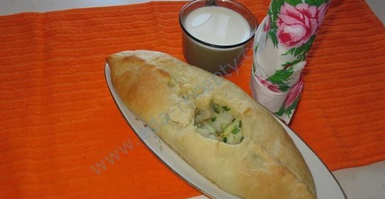 Кулебяка с рыбой палтус