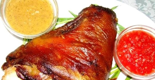 Рулька в коптильне