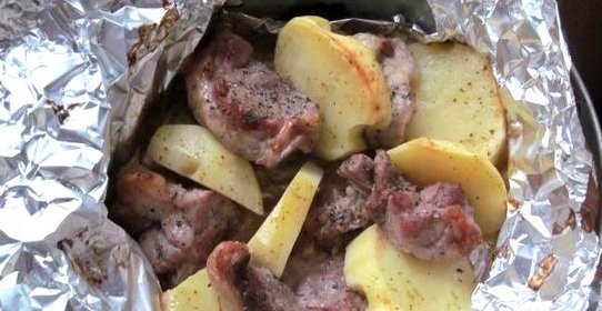 Свинина с картофелем в фольге
