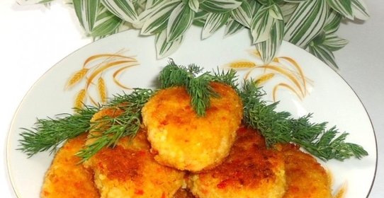 Постные котлеты из пшена с овощами