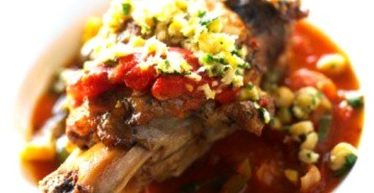 Тушеная баранина с нутом