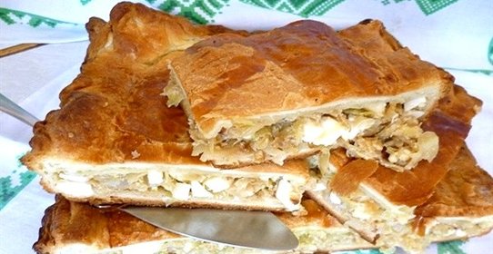 Капустный пирог с яйцом