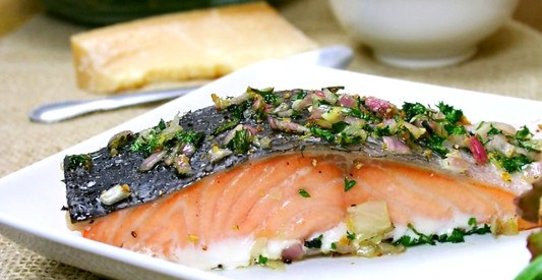 Запеченное филе лосося