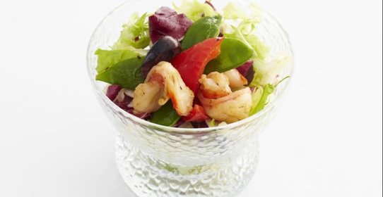 Салат с креветками