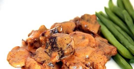 Говядина со сметаной