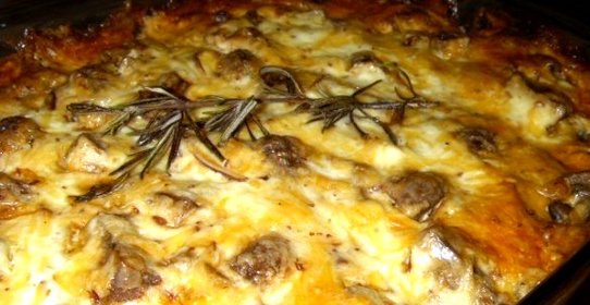 Свинина по-французски с грибами