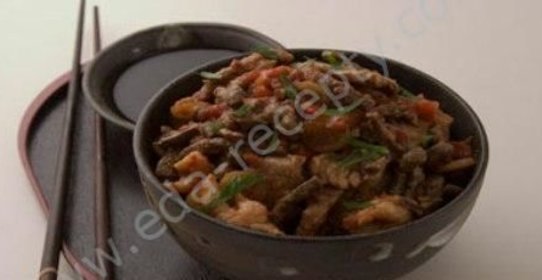 Свинина с крабами