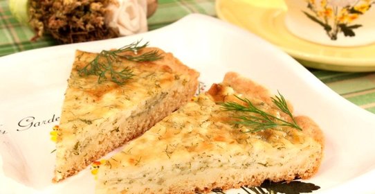 Пирог с сыром и творогом