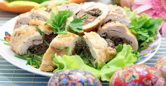 Куриные рулетики с печенью