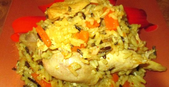 Плов с индейкой и диким рисом