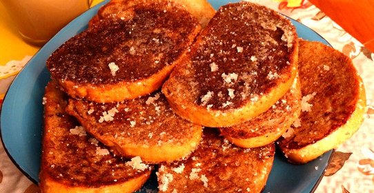 Гренки с какао