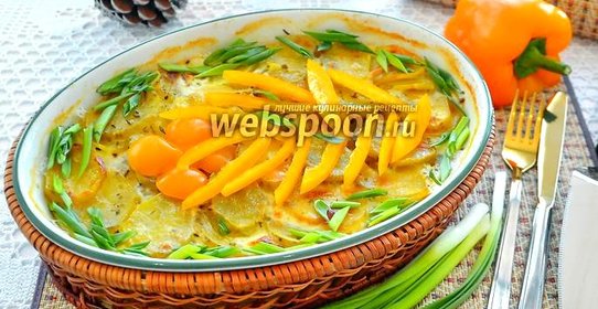 Картофель со сливками в духовке