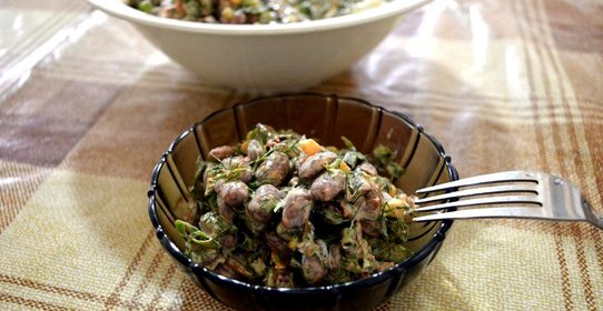 Салат с копченым мясом