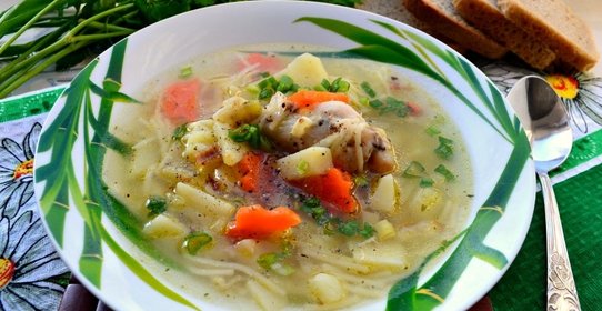 Куриный суп с вермишелью