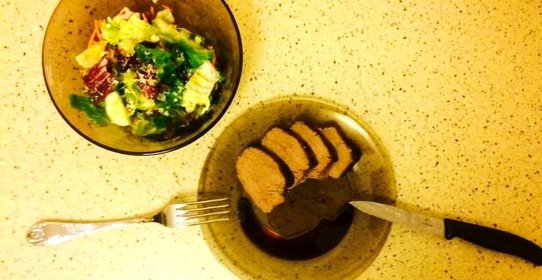 Ростбиф в медово-горчичном соусе