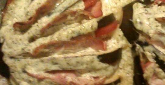 Баклажаны с беконом и сыром