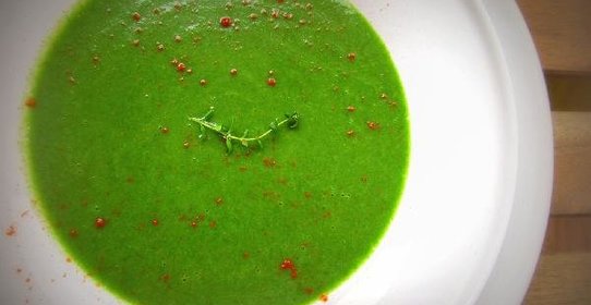 Крем-суп с картофелем и шпинатом