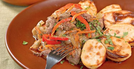 Тжвжик из говяжьей печенки с картофелем