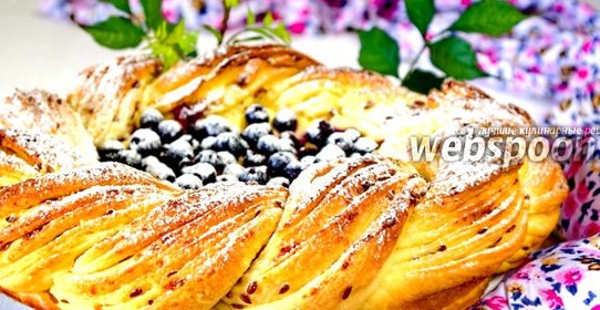 Черничный пирог открытый