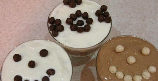 Творожный десерт Зебра