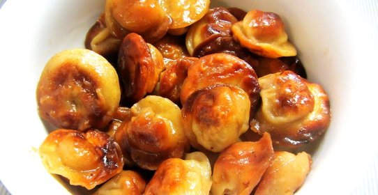 Жареные пельмени