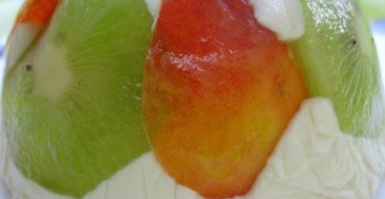 Творожный десерт с мармеладом