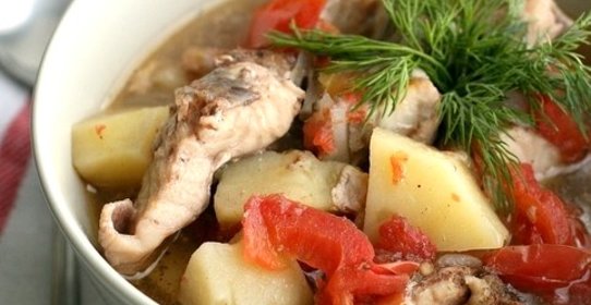 Плотва с картофелем