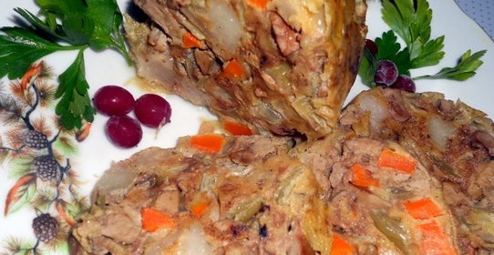 Домашний зельц из куриной печени