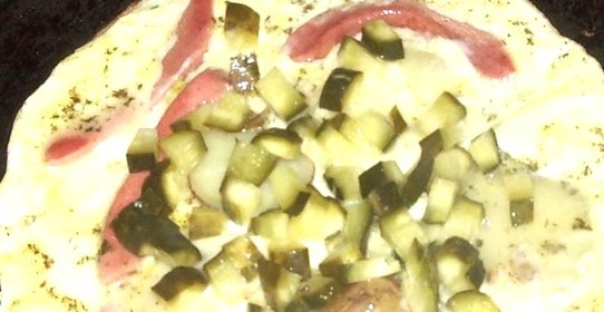 Яичница с огурцами