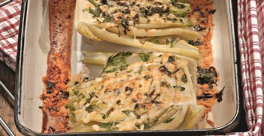 Фенхель, тушенный с сыром