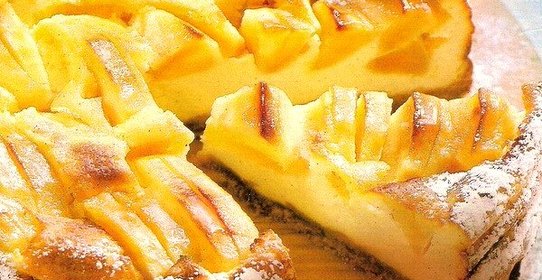 Пирог с яблоками на молоке