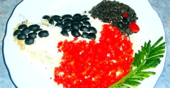 Салат Снегирь