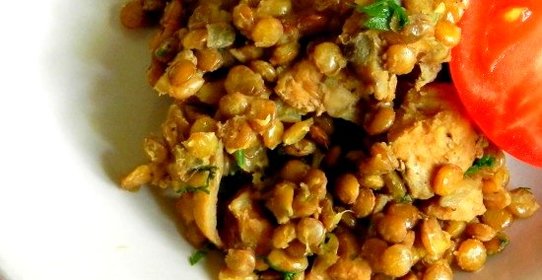 Чечевица с мясом в мультиварке