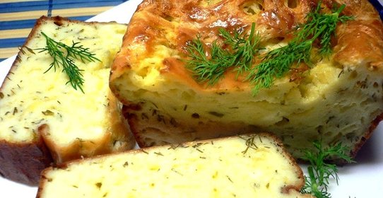 Быстрый сырный пирог