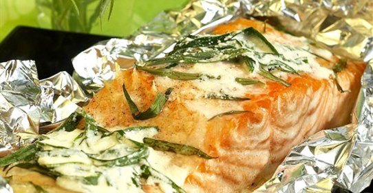 Запеченый лосось с эстрагоном